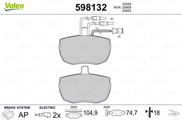 Remblokset Valeo 598132