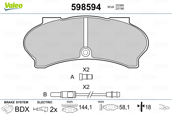 Remblokset Valeo 598594