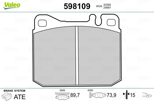 Remblokset Valeo 598109