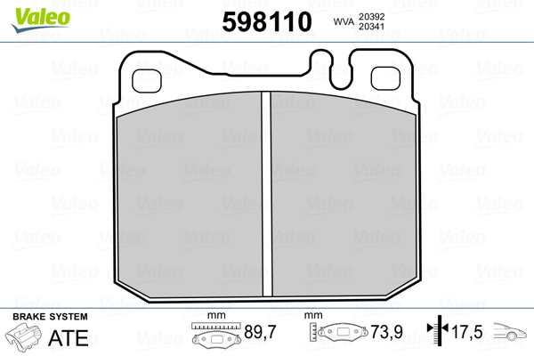 Remblokset Valeo 598110