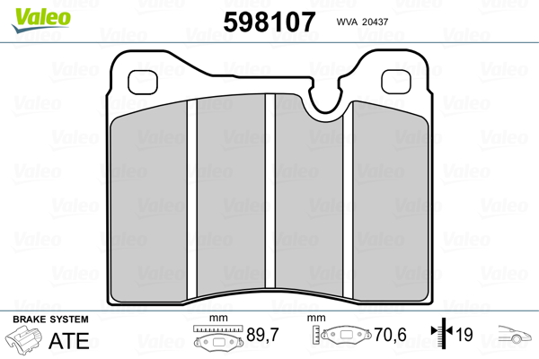 Remblokset Valeo 598107