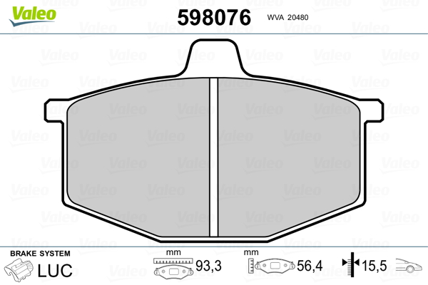 Remblokset Valeo 598076