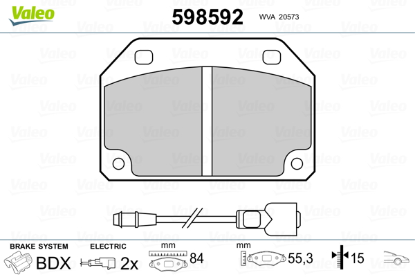 Remblokset Valeo 598592