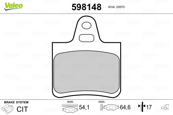 Remblokset Valeo 598148