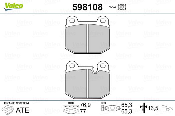 Remblokset Valeo 598108