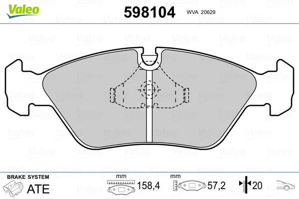 Remblokset Valeo 598104