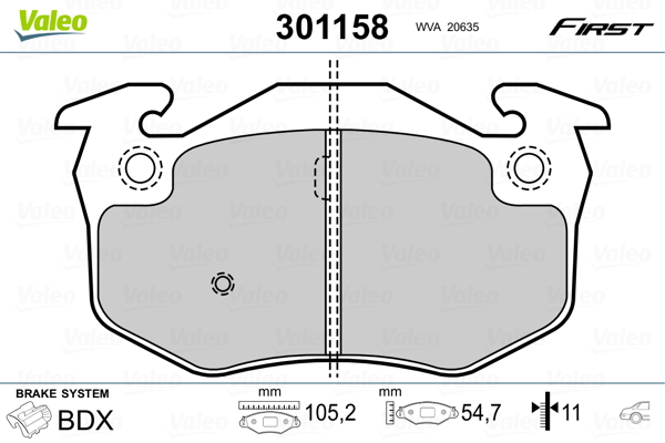 Remblokset Valeo 301158