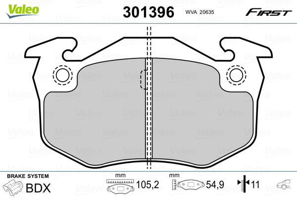 Remblokset Valeo 301396