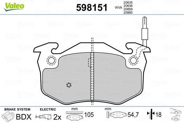 Remblokset Valeo 598151