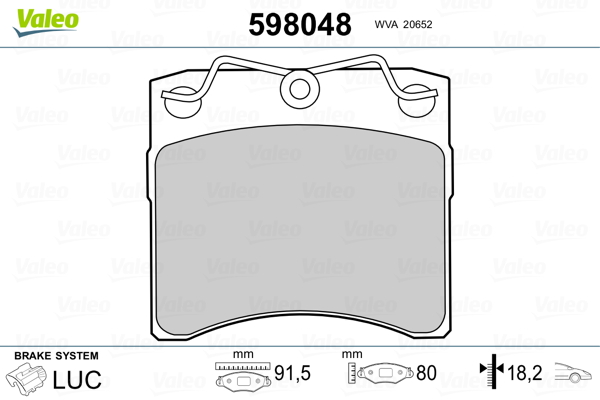 Remblokset Valeo 598048