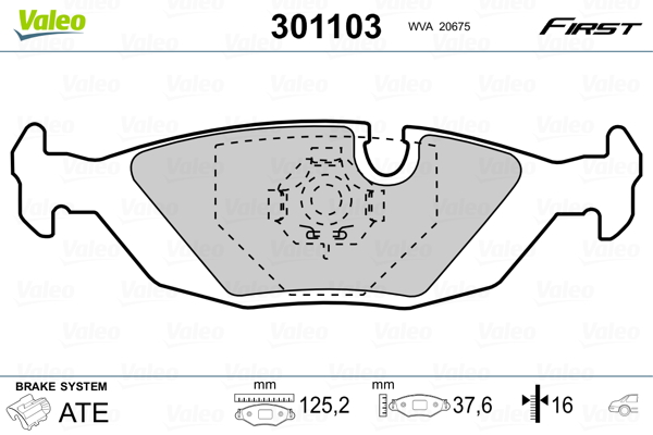 Remblokset Valeo 301103