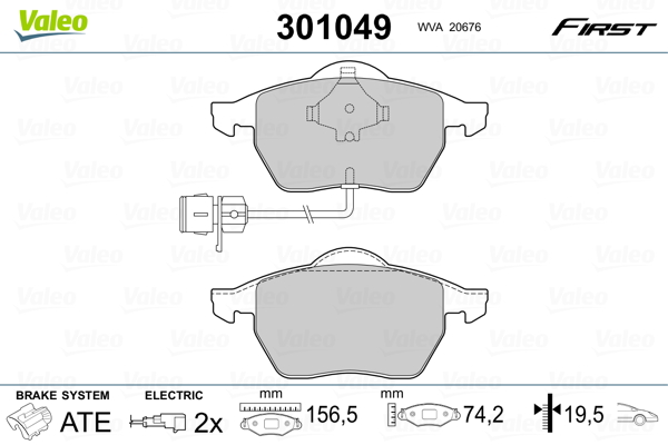 Remblokset Valeo 301049