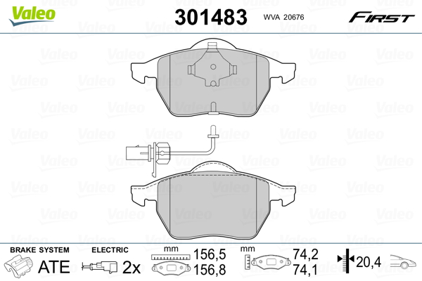 Remblokset Valeo 301483