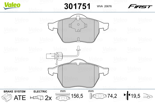 Remblokset Valeo 301751