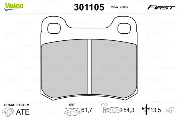 Remblokset Valeo 301105