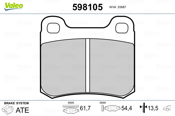 Remblokset Valeo 598105