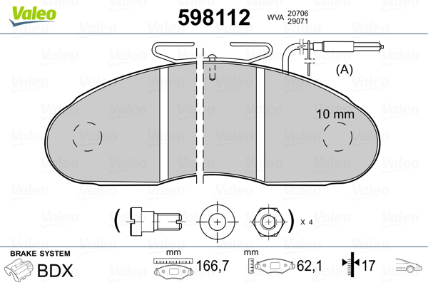 Remblokset Valeo 598112