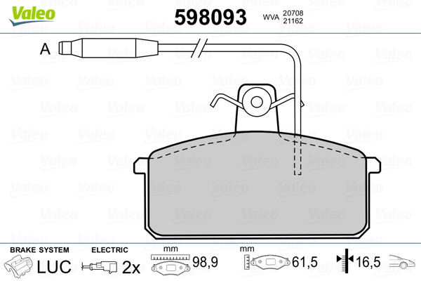 Remblokset Valeo 598093