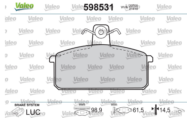 Remblokset Valeo 598531