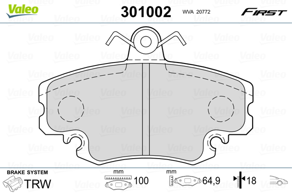 Remblokset Valeo 301002