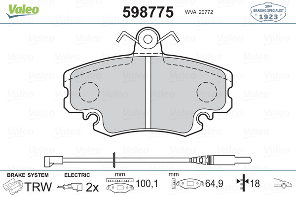 Remblokset Valeo 598775