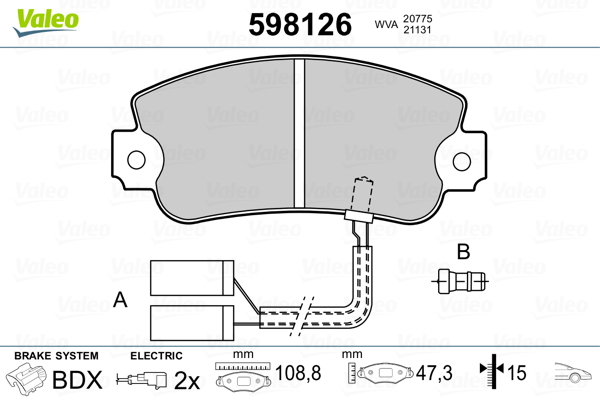 Remblokset Valeo 598126