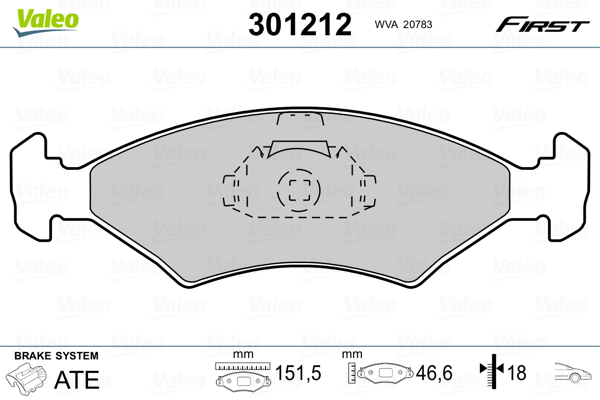 Remblokset Valeo 301212