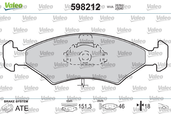 Remblokset Valeo 598212