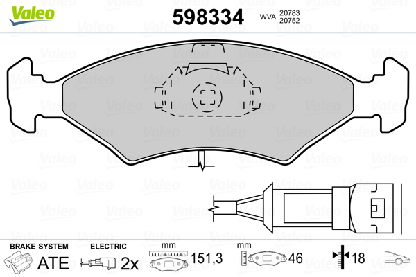 Remblokset Valeo 598334