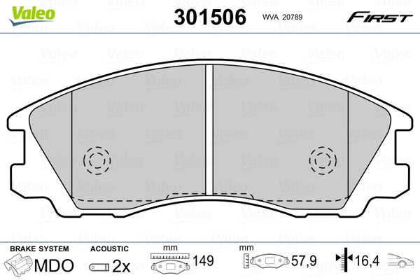 Remblokset Valeo 301506