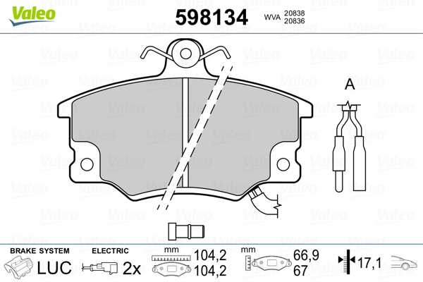 Remblokset Valeo 598134