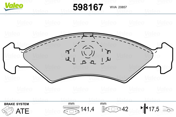 Remblokset Valeo 598167