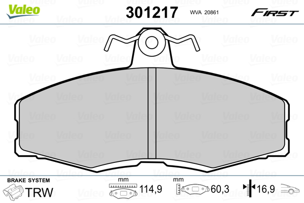 Remblokset Valeo 301217