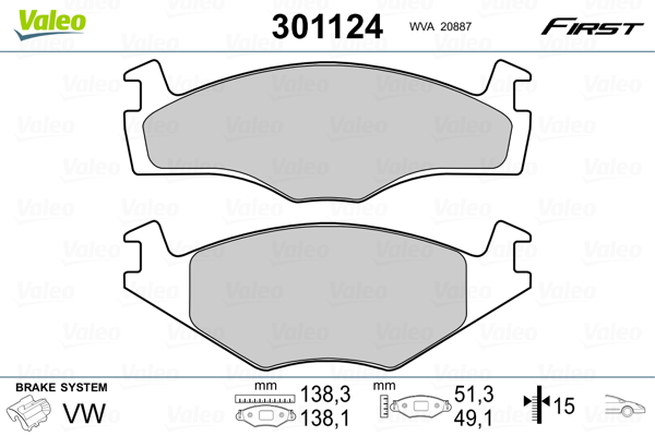 Remblokset Valeo 301124