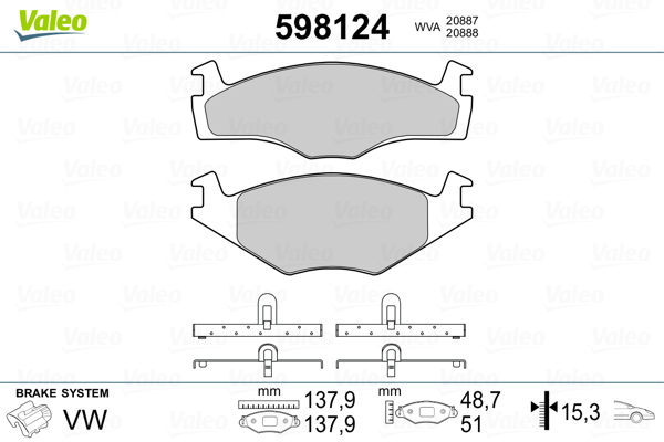 Remblokset Valeo 598124