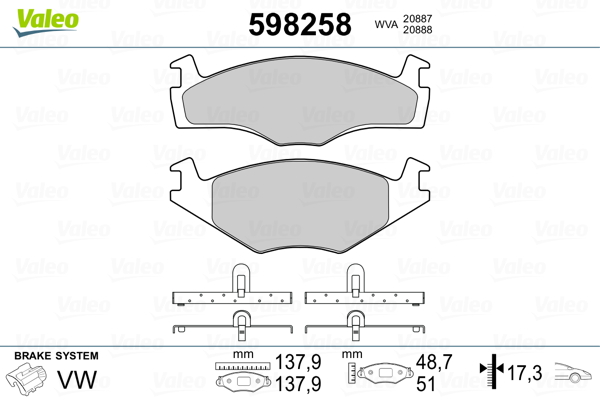 Remblokset Valeo 598258