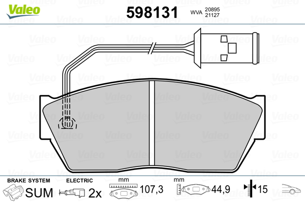 Remblokset Valeo 598131