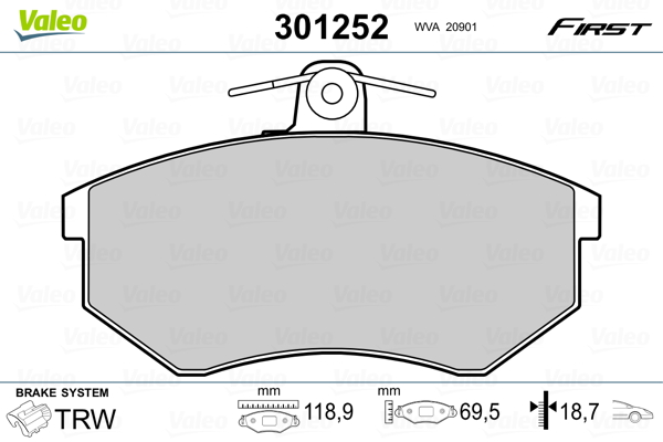 Remblokset Valeo 301252