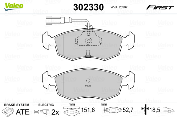 Remblokset Valeo 302330