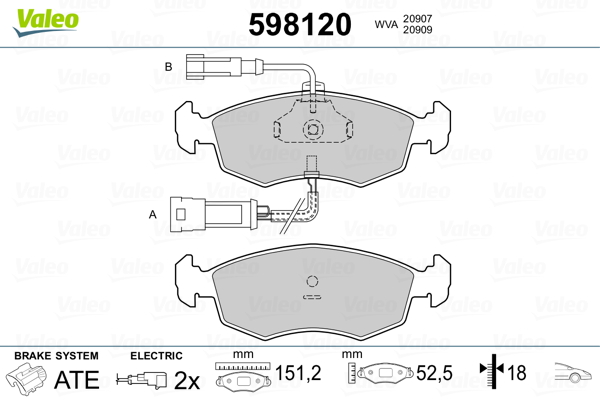 Remblokset Valeo 598120