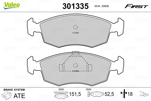 Remblokset Valeo 301335