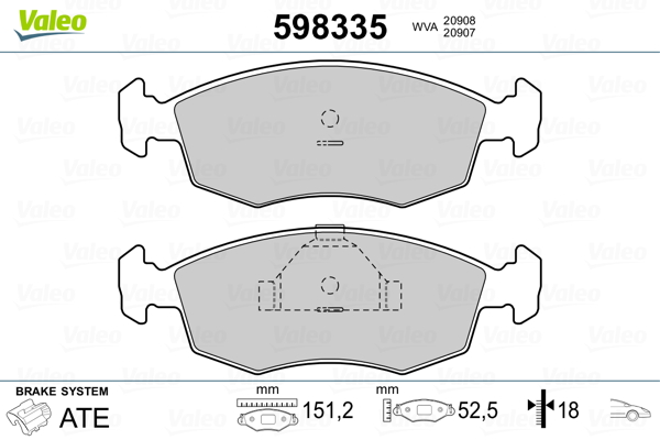 Remblokset Valeo 598335