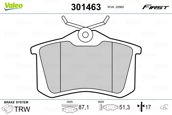 Remblokset Valeo 301463