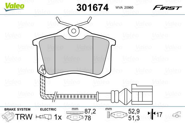 Remblokset Valeo 301674