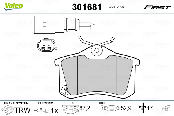 Remblokset Valeo 301681