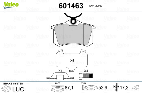 Remblokset Valeo 601463