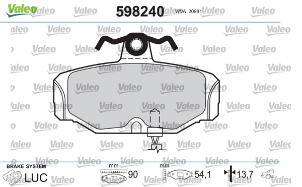 Remblokset Valeo 598240