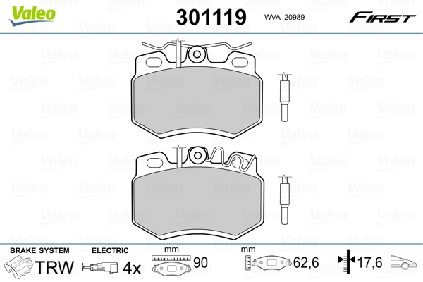 Remblokset Valeo 301119
