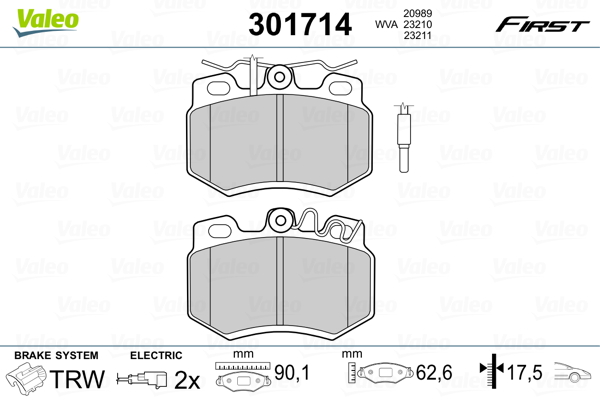 Remblokset Valeo 301714