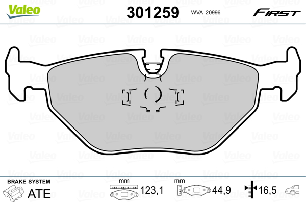 Remblokset Valeo 301259